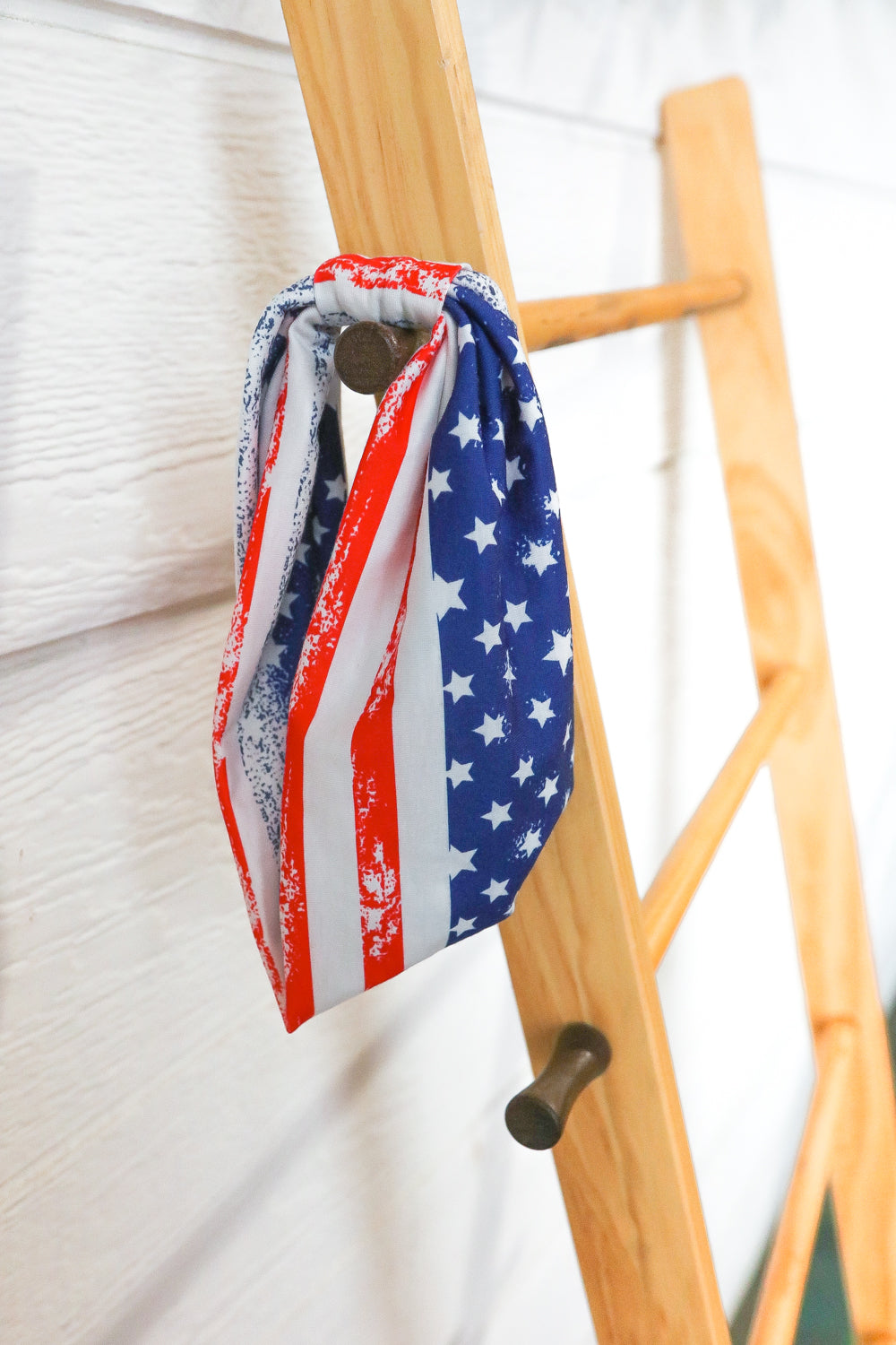 Red/White & Blue Knit Twist Headband
