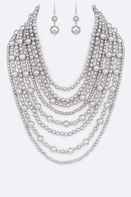 Million Pearls Layer Necklace Set