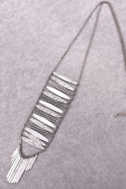 ANTIQUE BOHENIAN LONG STATEMENT NECKLACE