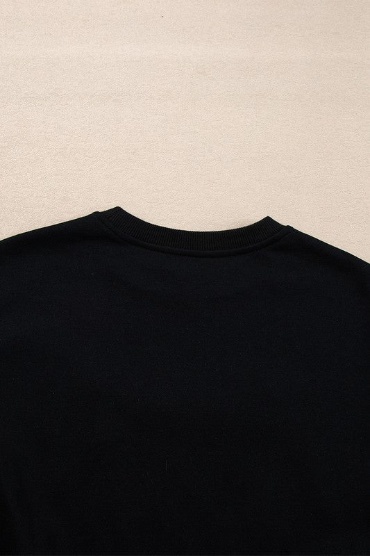 Sequin Merry Graphic Pullover and Shorts Set