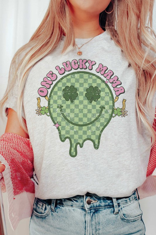ONE LUCKY MAMA Graphic T-Shirt