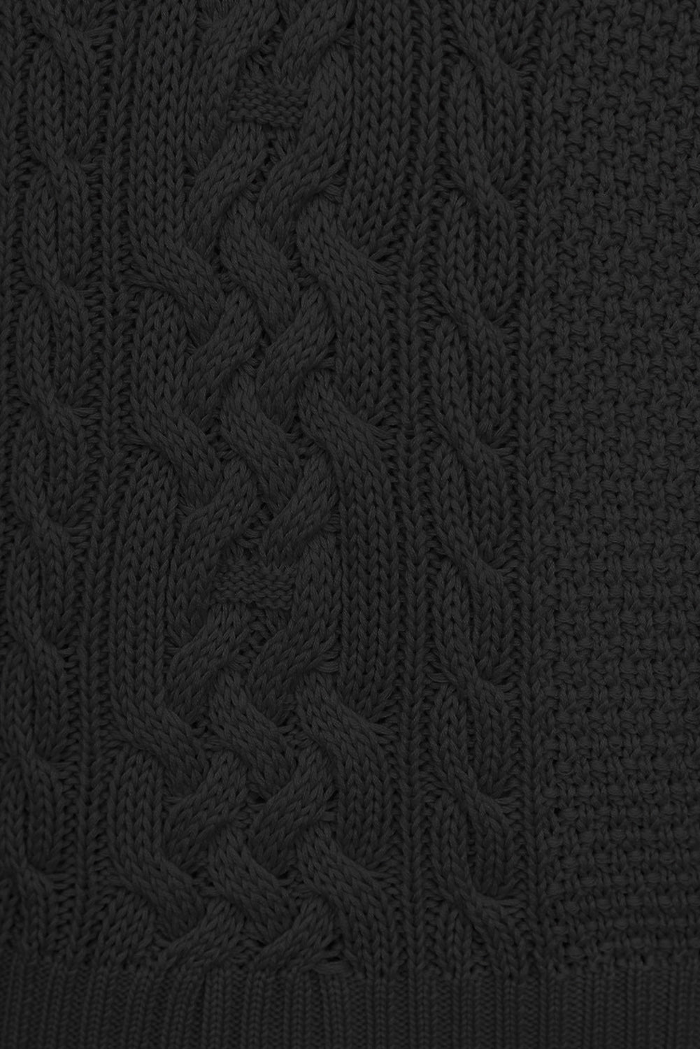 Cable-Knit V-Neck Sweater Vest