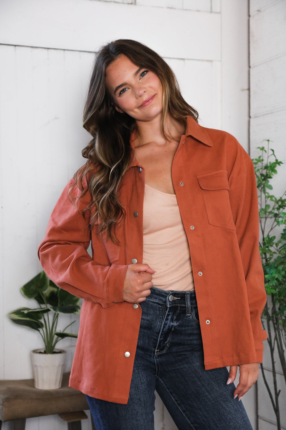 Peaceful Threads Burnt Orange Jacket