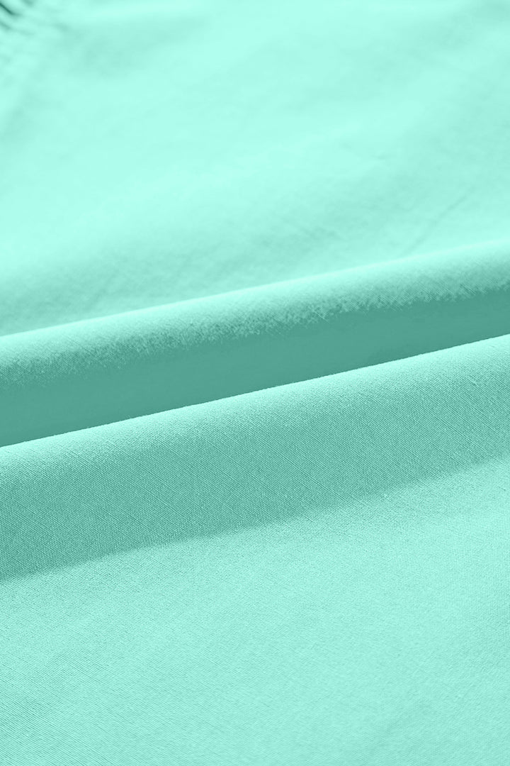 Ruffled Notched Cap Sleeve Mini Dress