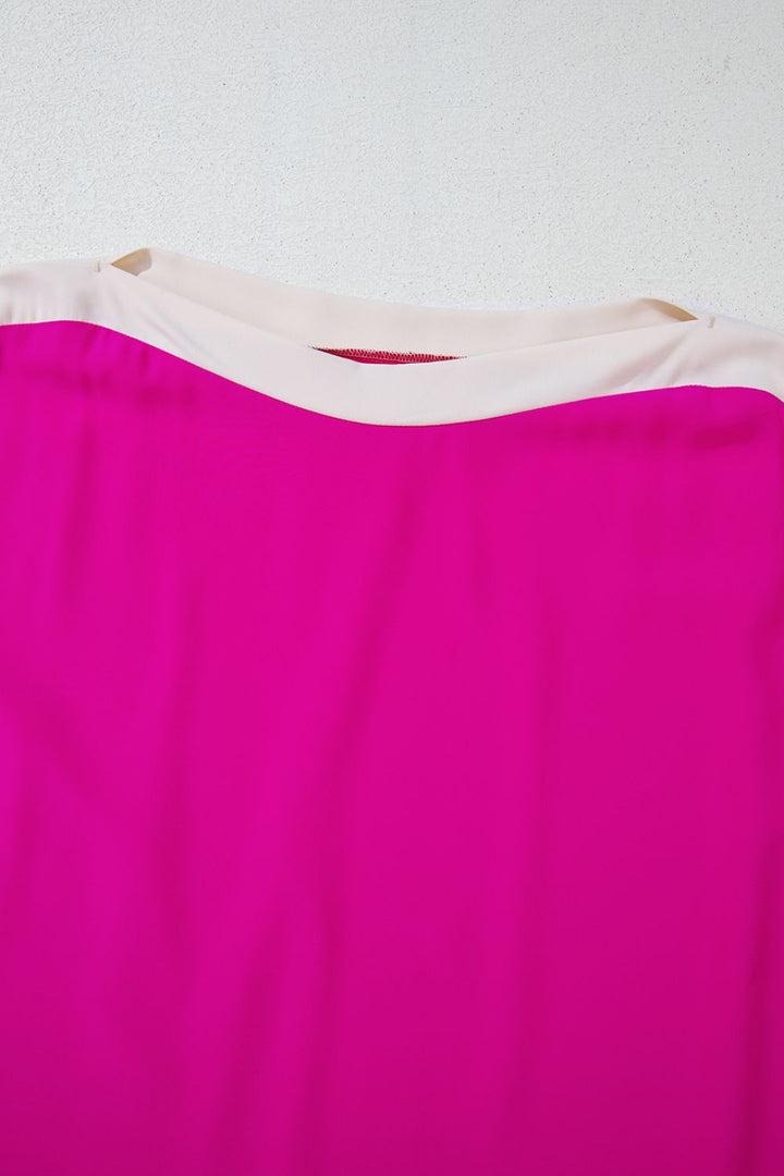 Boat Neck Half Sleeve Blouse